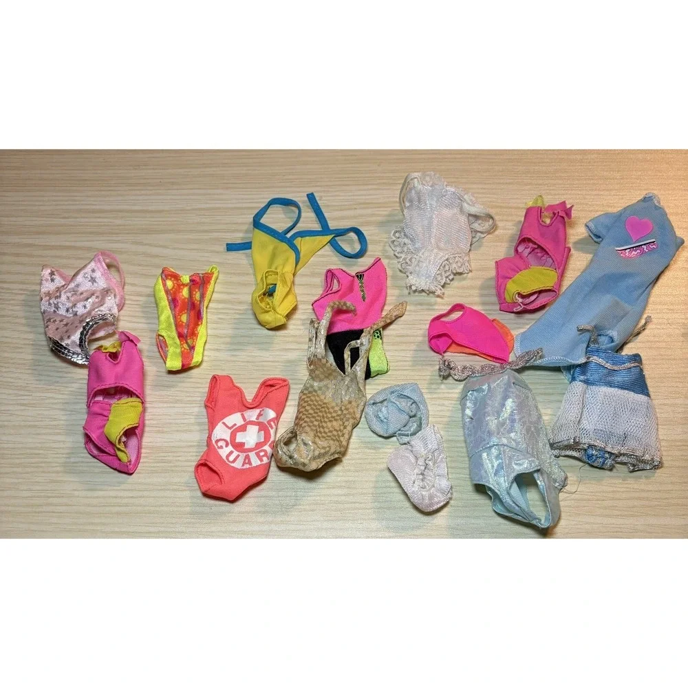 Vintage 80s Barbie lot Including Clothes, Accessories And A Case
